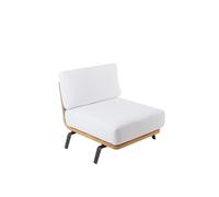 Unopiù Modulo spalla WELCOME in teak e corda - Con cuscino di seduta e schienale