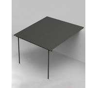 Unopiù Pergola addossata MERIDIENNE con copertura in lamelle da 407x305/407 cm