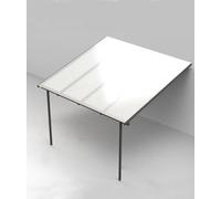 Unopiù Pergola addossata MERIDIENNE con copertura in policarbonato da 407x305/407 cm