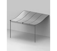 Unopiù Pergola addossata TIBISCO con copertura in policarbonato da 376x321/369/393 cm