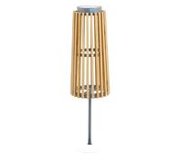 Unopiù Piantana da esterno SOLARE in teak e alluminio grafite da Ø26 cm