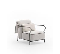 Unopiù Poltrona SALÒ in alluminio - Con cuscino di seduta e schienale