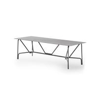 Unopiù Tavolo fisso SALÒ in alluminio e piano a scelta da 279x100 cm