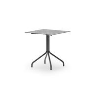 Unopiù Tavolo fisso SALÒ in alluminio e piano a scelta da 70x70 cm