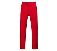 UnoSheng Pantaloni in tessuto da uomo eleganti elasticizzati slim fit neri tinta unita basic da completo business casual aderenti