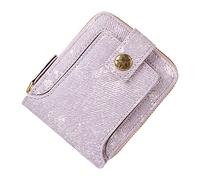 UnoSheng Portafoglio uomo commercio estero New Mens Short Multi Functional Denim Fabric Horizontal Zipper Wallet Portafogli Uomo Fascio, Lilla, taglia unica