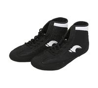 UnoSheng Scarpe da boxe per bambini, scarpe da boxe, scarpe da allenamento per bambini, scarpe da boxe, scarpe da competizione, scarpe da ginnastica per bambini, Nero , 37.5 EU