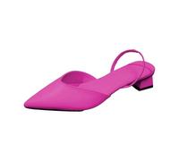 UnoSheng Scarpe da donna eleganti nere piatte per donne estive tinta unita slip on casual toe Flat Soft Slipper Socks for Women Indoor Donna Scarpe estive Slipper, rosa intenso, 40 EU