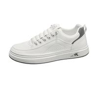UnoSheng Scarpe da mountain bike da uomo Flat Pedal Spring Summer and Autumn New Models Lightweight Breathable and Comfortable Shallow Mouth Sports Shoes Casual Shoes Scarpe da uomo 483/4, bianco, 43