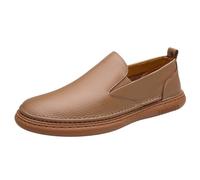 UnoSheng Scarpe Nero 42 Uomo Autumn Slip On Breathable Top Soft Driving Lightweight Loafer Casual Shoes Fitness Scarpe Uomo 48, marrone, 38 EU