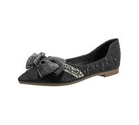 UnoSheng Scarpe sexy da donna Spring and Autumn Style Lightweight Pointed Shallow Mouth Soft Bottom Bow Single Shoes Daily Dating Commuting Boat Shoes Large Size Ballet Shoes Flat Black, Nero , 38 EU