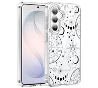 Unov Compatibile con Galaxy S26 5G Custodia trasparente con Universo Galaxy Zodiac Space Design Morbido TPU Assorbimento degli urti Sottile Motivo in rilievo Cover posteriore protettiva