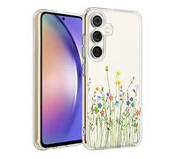Unov Custodia compatibile con Galaxy A54 5G Custodia trasparente con design morbido TPU assorbimento degli urti sottile motivo in rilievo protettivo 6,4 pollici (bouquet di fiori)