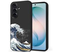 Unov Custodia compatibile con Galaxy S26 Plus 5G con Cute Art Great Wave Embossed Pattern Design Slim Protettiva Morbida TPU Bumper Back Cover