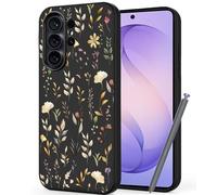 Unov Custodia compatibile con Galaxy S26 Ultra 5G Custodia con fiore dorato floreale girly design morbido TPU assorbimento degli urti sottile motivo goffrato copertura posteriore protettiva