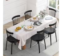 Unovivy Windsor, Set di 6 sedie da pranzo in legno, schienale a mandrino, seduta allargata, stile country francese moderno metà secolo, per soggiorno e ristorante, nero