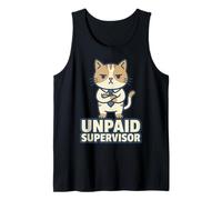 Unpaid Supervisor Funny Cat Owner Work Humor Canotta