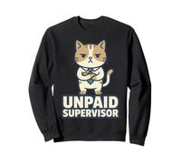 Unpaid Supervisor Funny Cat Owner Work Humor Felpa