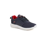 UNPAR by SG Franklin Mens Running Shoes (Grey/Red, EU42/UK8/US8.5) | Lightweight | Eva Outsole with Mesh & Knitted Upper | Ideal for Trail Run, Fitness & Training, Jogging, Regular & Fashion Wear