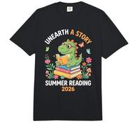 Unreath a Story Summer Library: Lettura del Libro sui Dinosauri del 2026 Comfort Colors Adult Heavyweight T-Shirt