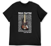 Unrefined Art Jazz Bass Guitar Guitar Men's T Shirt Unisex Tee Clothing Black M