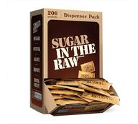 Unrefined Sugar Made from Sugar Cane, 200 Packets/Box, Sold as 1 Box