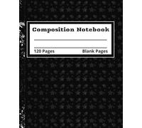 Unruled Composition Notebook: With Dark Night Stars /Blank Unruled with date space/120 pages /Good for Students ,office works and teens.