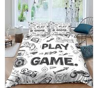 UNRXJZLVM Copripiumino Microfibra Stampa 3D Motivo Controller Gioco Set Biancheria da Letto Camera Teen Decorazione Gaming Morbido Traspirante per Studenti Double（200x200cm