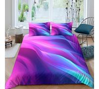 UNRXJZLVM Stile Onda 3D Stampato Copripiumino in Microfibra Decorazione Camera da Letto Set Biancheria onde SfumatE Morbido Traspirante per Adulti Ragazzi Single（135x200cm）