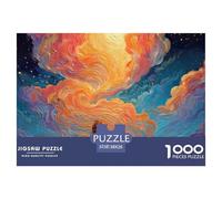 Unset Orange And Yellow Colors 1000 Pezzi Cartone Robusto Puzzle Colorful Landscape Immagini Vibranti Gioco Creativo Puzzle Decorazioni Per La Casa 38x26cm/1000pcs