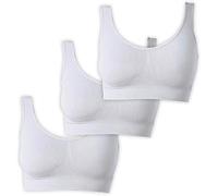 UnsichtBra Donna Set di 3 Reggiseni | Brassiere Senza Ferretto | Ultra Confortevole e Invisibile | Anti Sudore | Senza Cuciture | Elasticizzato e Traspirante | Nero, Bianco, Beige | Lingerie Cotone