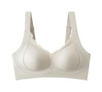 UnsichtBra Reggiseno Donna Seamless Senza Ferretto con Pizzo | Coppe Lisce Preformate con Dettaglio in Pizzo | Soft Bra con Spalline Larghe e Fascia Dorsale | Brassière Comoda per Uso Quotidiano