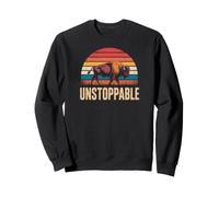 Unstoppable Buffalo Bison Outdoor Vintage Graphic Felpa
