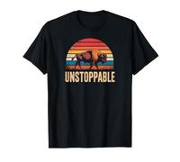 Unstoppable Buffalo Bison Outdoor Vintage Graphic Maglietta