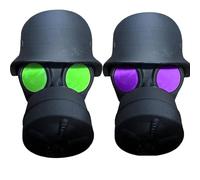 Unststoff Abdeckung Anhängerkupplung, In Gasmaske-Helm-Form, Helm Schutz Kappe Anhängerkupplung Schild, Staubdicht & Wasserdicht, Abdeckkappe Abdeckung Lustig, Staubkappen, Schutzkappe(Set 10)