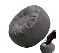 Unstuffed Pouf Ottoman Cover PU Pumpkin Shape Cushion Footrest