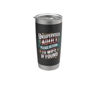 Unsupervised Adult Please Return To Wife If Found - Bicchiere termico in acciaio inox doppia parete