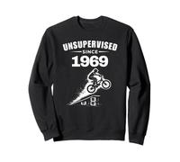 Unsupervised Since 1969 - Compleanno BMX Vintage Invecchiato Felpa