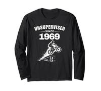 Unsupervised Since 1969 - Compleanno BMX Vintage Invecchiato Maglia a Manica