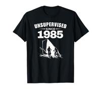 Unsupervised Since 1985 Retro Anni '80 Kid Nostalgia Compleanno Maglietta