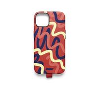 UNTAGS - Cover iPhone 13 Pro Max Graphic Tour - Materiale Effetto Pelle - Morbida Microfibra Interna Antigraffio - Rosso