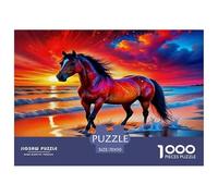 Untamed Horse Jigsaw Puzzle Impossible 1000Pcs Animal Art Decorazione Per La Casa. Giochi Rilassamento E Intelligence Per Adulti E Ragazzi Da 14 Anni 70x50cm/1000pcs