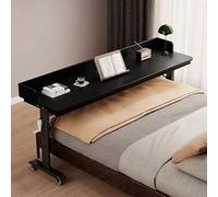 UNTavolo per Mobilità sopra Il Letto con Ruote,Tavolo Servitore,Tavolino da Divano per Pc,Tavolo da caffè Carrello in Legno Metallo per Soggiorno Camera da Letto Ufficio(B,120x40x68cm/47.2x15.7x26.8")