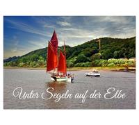 Unter Segeln auf der Elbe (Wandkalender 2026 DIN A2 quer), CALVENDO Monatskalender: Segelyachten und Segelschoner auf der Unterelbe