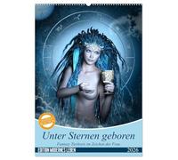 Unter Sternen geboren - Fantasy Tierkreis im Zeichen der Frau (Wandkalender 2026 DIN A2 hoch), CALVENDO Monatskalender: Die magische Verbindung von ... Art neu interpretiert von Britta Glodde