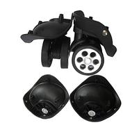 UNTERING 1 Paia A79 Valigia Valigia Ruote di Ricambio Accessori di Riparazione Rullo Muto Per Borsa Da Viaggio Sostituzione Caster, Nero , One Size