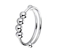 UNTERING 1Pc Spinner Anelli Stress Relief In Acciaio Inox Bead Aperto Misura Regolabile Donne Gioielli Regali Anelli Per Le Donne Degli Uomini In Acciaio Inox Regolabile Ragazze Bambini Aperto