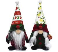 UNTERING 2 pz gnomi di Natale bambole figurine festival decorazione domestica fatto a mano in poliestere figurine per ufficio forniture per feste di Natale gnomi bambola