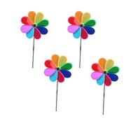 UNTERING 4Pcs Colorful Windmill Spinner Girandole Riflettenti Dispositivo Uccello Scultura Decorazione Per La Decorazione Del Giardino Resistente Alle Met
