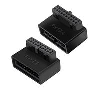 UNTERING Adattatore di estensione USB 3.0 ad angolo retto a 20 pin per scheda madre desktop con angolo di 90 gradi USB 3.0 19 pin header scheda madre